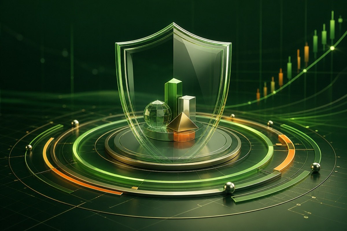 Escudo de vidrio alrededor de un portafolio de inversión